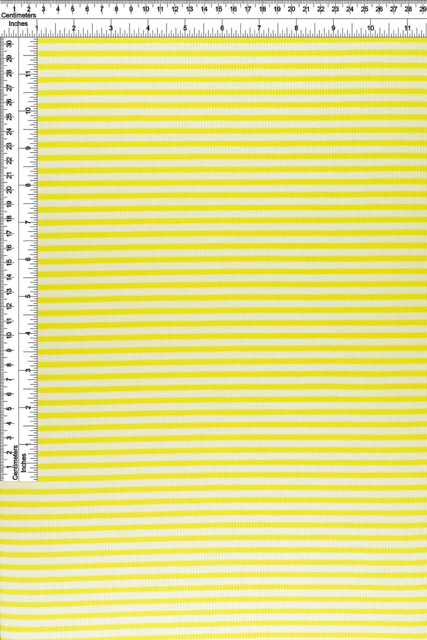 1 Yard Ribbed Horizontal Stripe Poly Rayon Spandex Fabric 52/54" Width